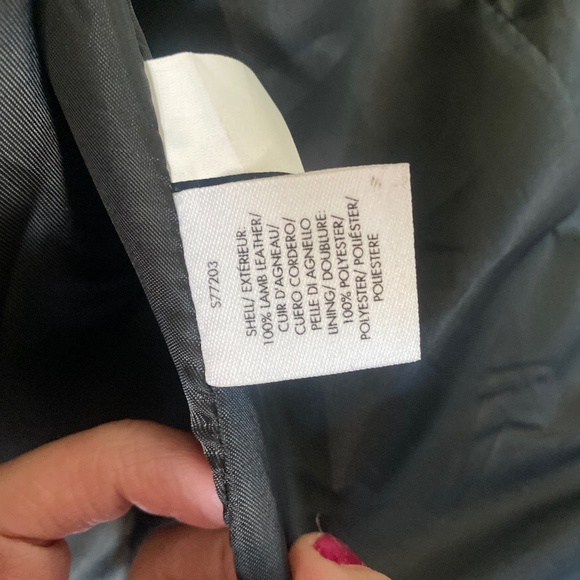 Black Leather Moto Style Jacket - Picture 10 of 11